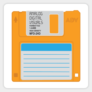 Floppy Disk ( Marigold Orange Colorway) Analog / Computer Magnet